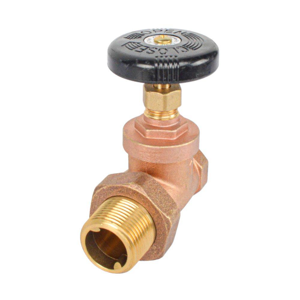 HYDRO MASTER FIP X Male Union Straight Radiator Gate Valve - watertech plumbing supply