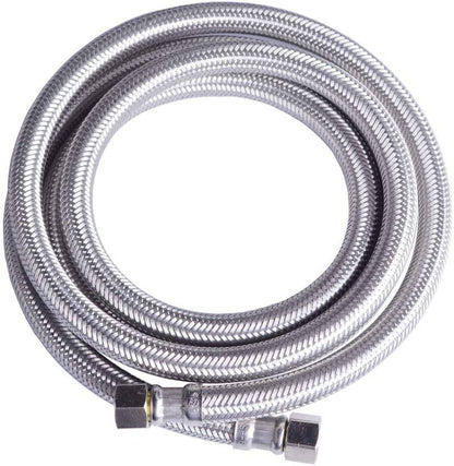Hydro Master 72 inches Braided Stainless Steel Dishwasher Connector with Elbow, 3/8" Comp x 3/8" Comp, Lead Free - watertech plumbing supply