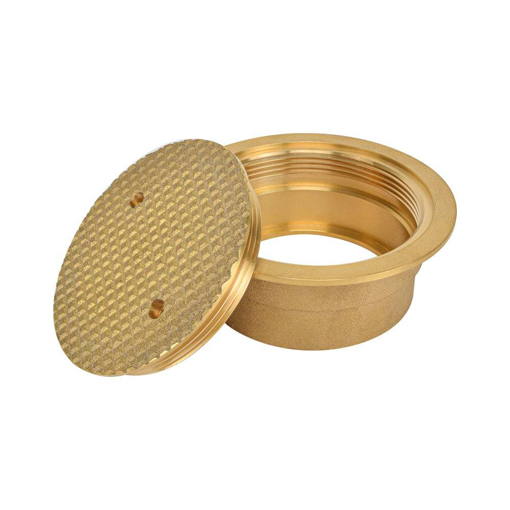 HYDRO MASTER Brass Floor Cleanout Cover Drain - watertech plumbing supply