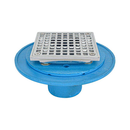 HYDRO MASTER Cast Iron Adjustable Bolt Down Shower Drain with 4" Flange - watertech plumbing supply