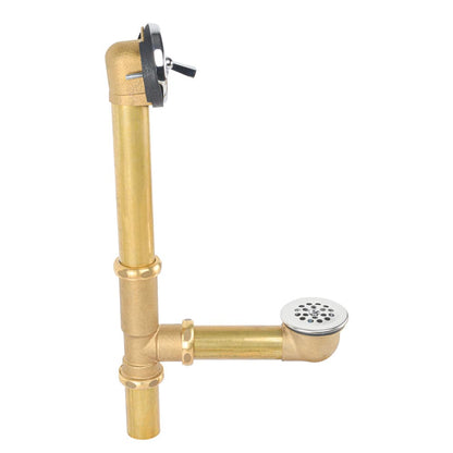 Brass Trip Lever Bath Waste and Overflow with Grid Drain - watertech plumbing supply