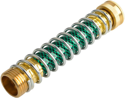 HYDRO MASTER Garden Hose Coiled Spring Protector,Solid Brass Connector,Garden Faucet Extension - watertech plumbing supply