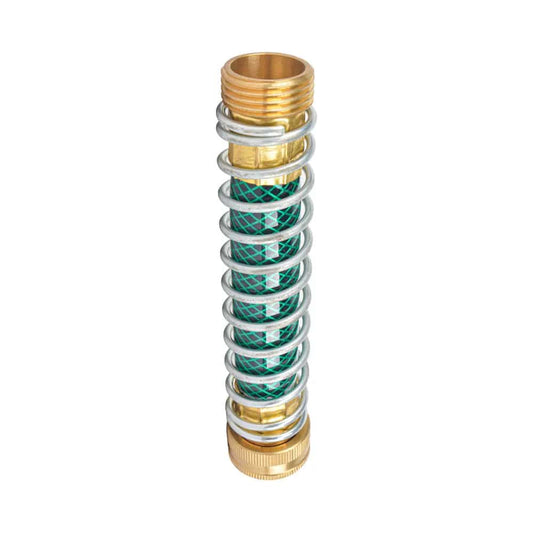 HYDRO MASTER Garden Hose Coiled Spring Protector,Solid Brass Connector,Garden Faucet Extension - watertech plumbing supply