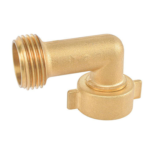 HYDRO MASTER 90 Degree Garden Hose Elbow with Lead Free Brass 3/4" FHT x 3/4" MHT - watertech plumbing supply