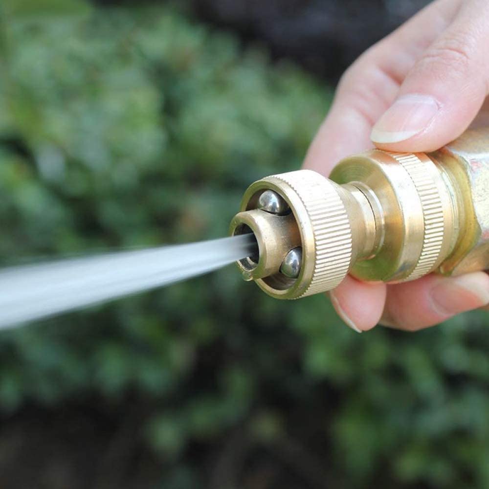 HYDRO MASTER Big Shot Brass Super Nozzle, Solid Brass, Adjustable Twist Pressure Sprayer - watertech plumbing supply