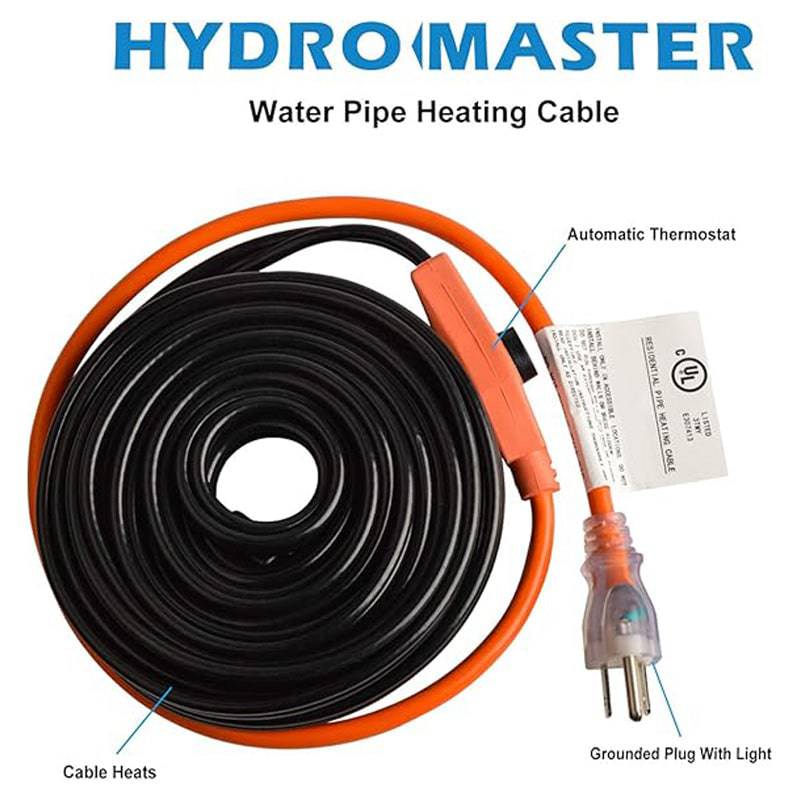 HYDRO MASTER Water Pipe Heating Cable Antifreeze Cable - watertech plumbing supply