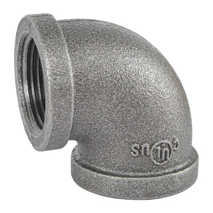 HYDRO MSATER NPT Thread Black Fittings 90° Elbow Iron Pipe Malleable Fittings - watertech plumbing supply