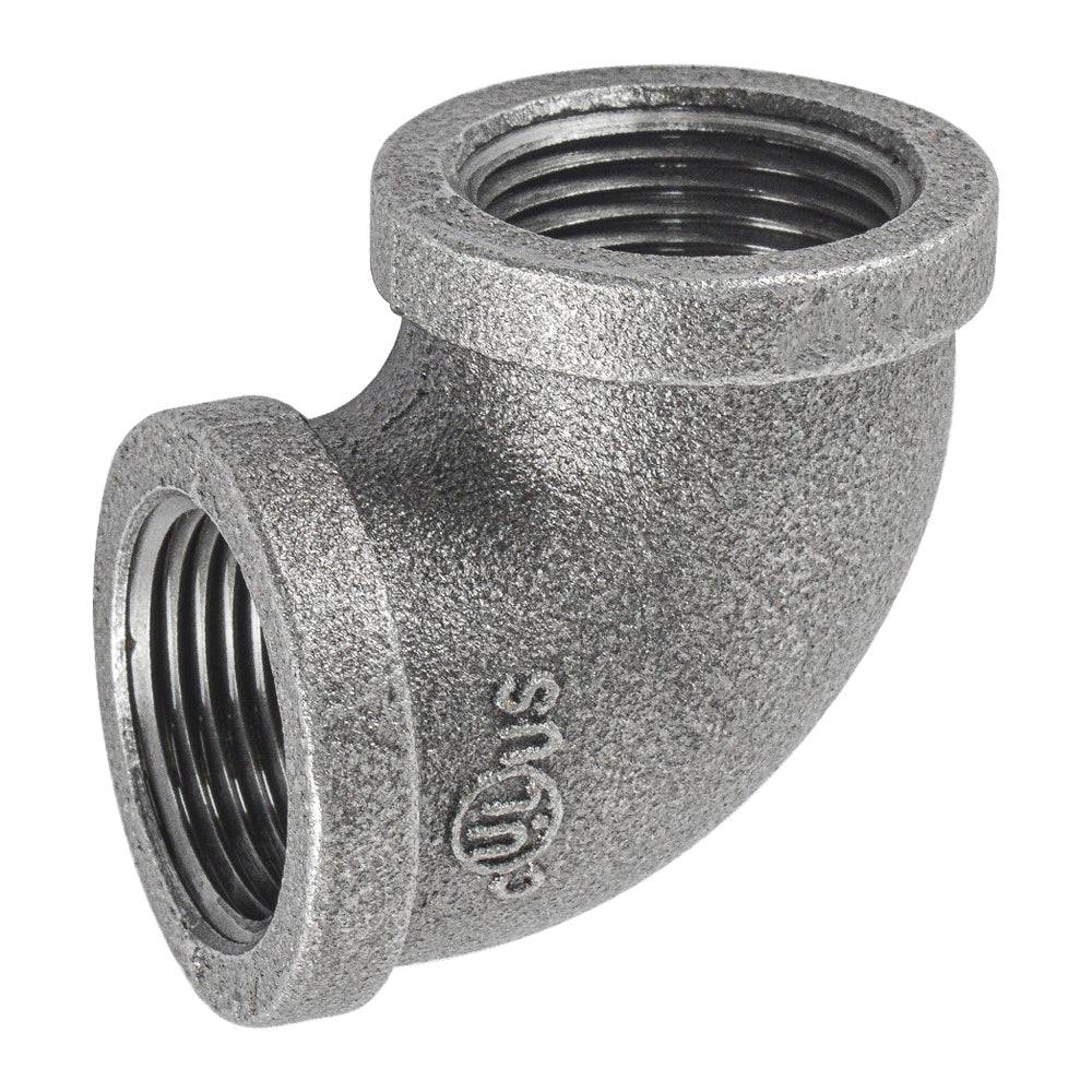 HYDRO MSATER NPT Thread Black Fittings 90° Elbow Iron Pipe Malleable Fittings - watertech plumbing supply