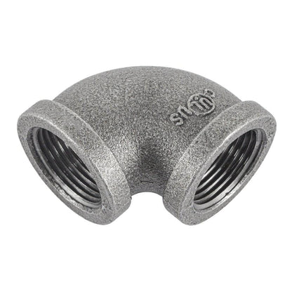 HYDRO MSATER NPT Thread Black Fittings 90° Elbow Iron Pipe Malleable Fittings - watertech plumbing supply