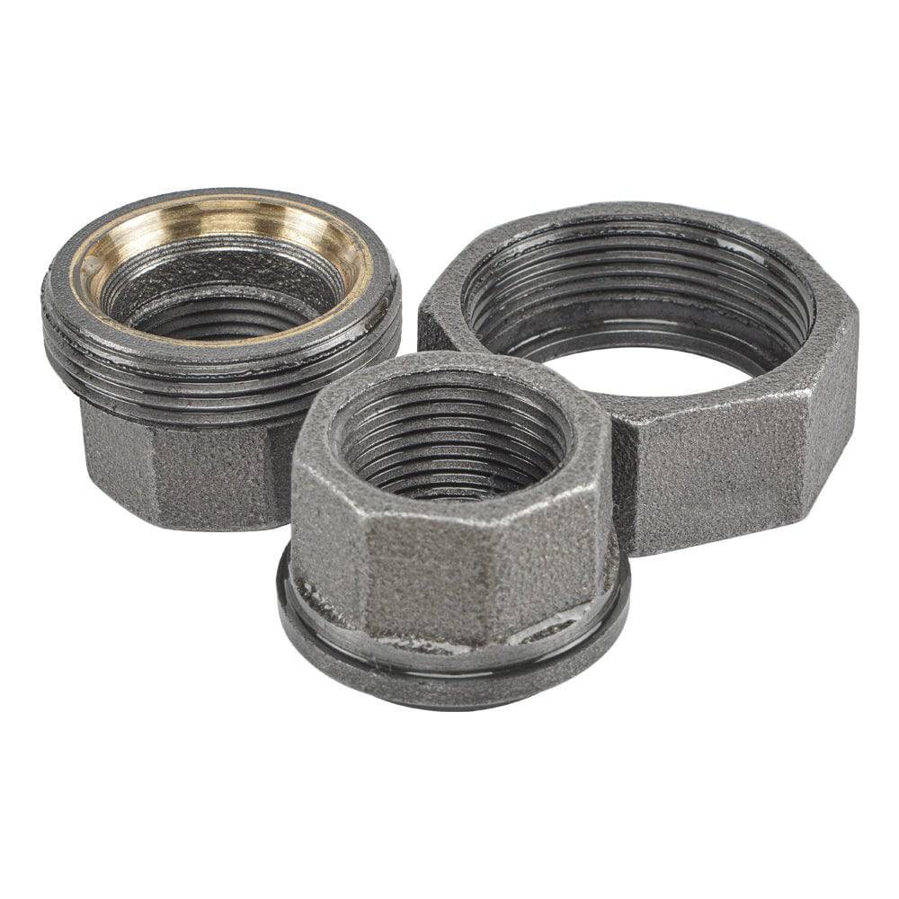HYDRO MSATER NPT Thread Black Fittings Union Iron Pipe Malleable Fittings - watertech plumbing supply
