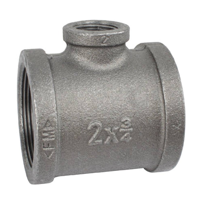 HYDRO MSATER NPT Thread Black Fittings Reducing Tee Iron Pipe Malleable Fittings - watertech plumbing supply