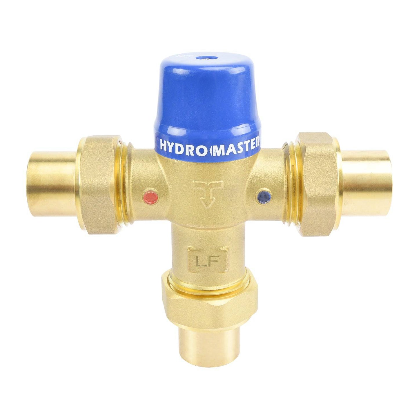 HYDRO MASTER Thermostatic Mixing Valve, Lead Free Brass Construction, Temperature Control, 3/4 Inch Sweat - watertech plumbing supply