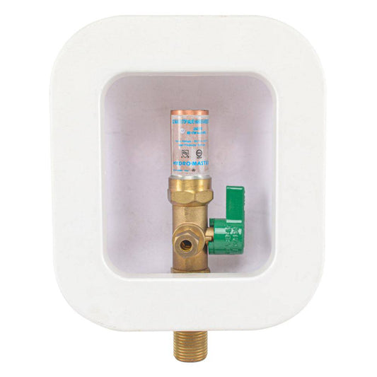 HYDRO MASTER Stop Valve with Water Hammer, Ice Maker Machine Outlet Box - watertech plumbing supply
