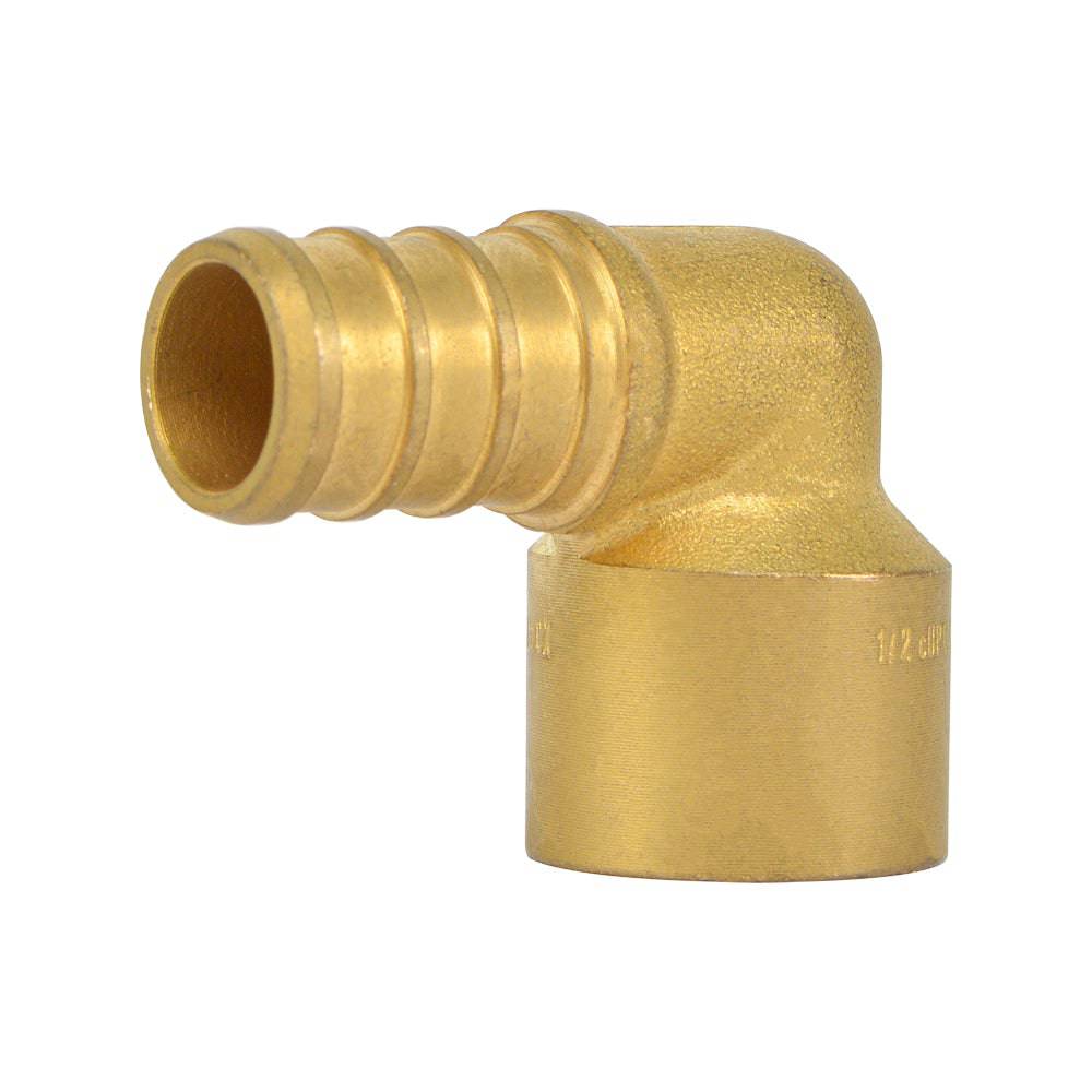 HYDRO MSATER Lead Free Brass Elbow PEX Fitting, PEX X Sweat Connection - watertech plumbing supply