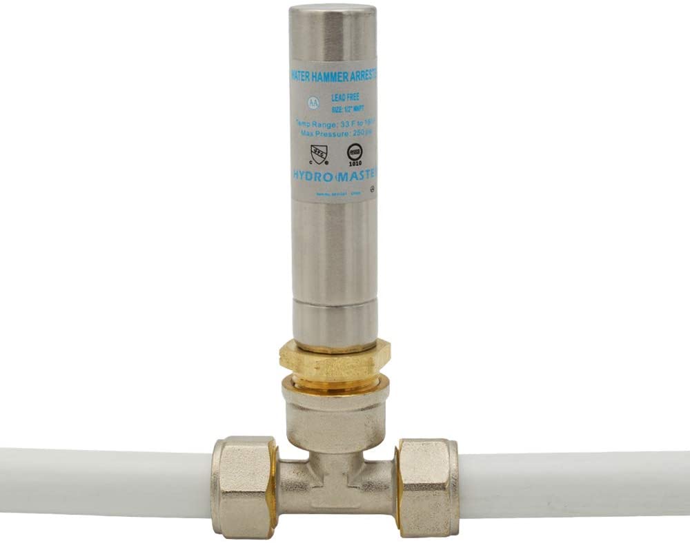 HYDRO MASTER Water Hammer Arrestor,Lead Free brass, 1/2"MNPT - watertech plumbing supply
