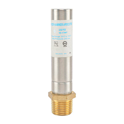 HYDRO MASTER Water Hammer Arrestor,Lead Free brass, 1/2"MNPT - watertech plumbing supply