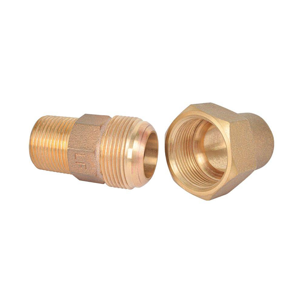 Lead Free Bronze 1" - 2" M.I.P. Coupling Flare Fittings - watertech plumbing supply