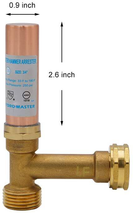 HYDRO MASTER 0611001 Tee Water Hammer Arrestors, 3/4 in. FHT x 3/4" in. MHT - watertech plumbing supply