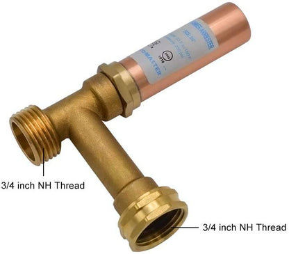 HYDRO MASTER 0611001 Tee Water Hammer Arrestors, 3/4 in. FHT x 3/4" in. MHT - watertech plumbing supply