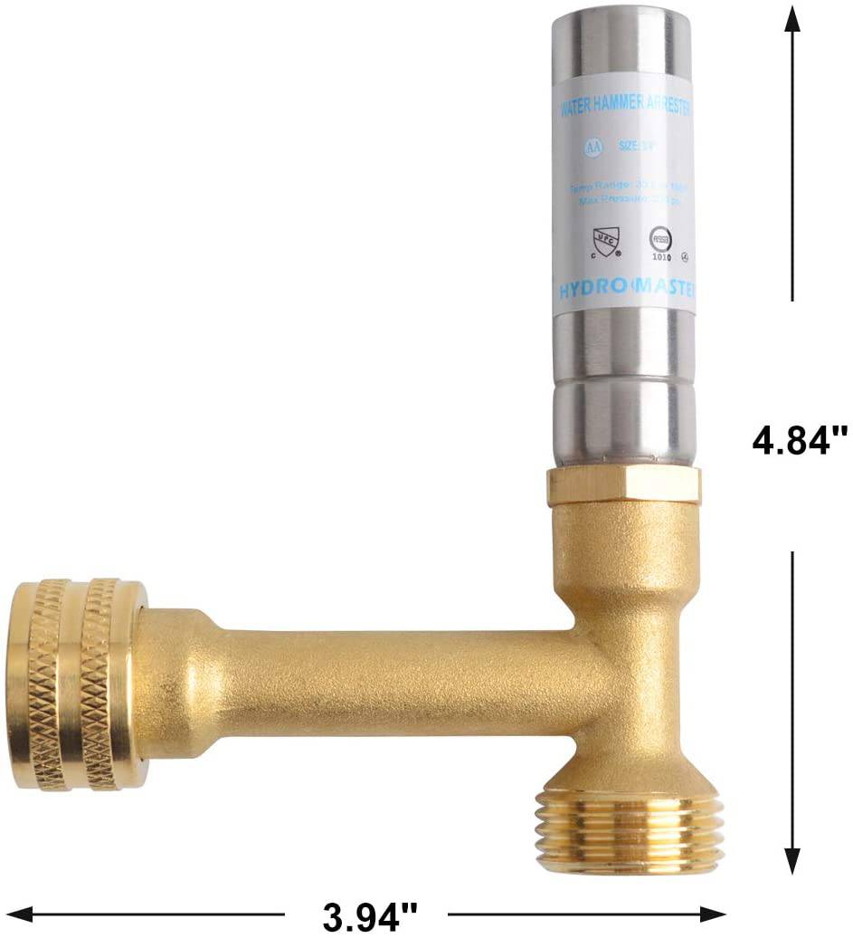 HYDRO MASTER 0612001 Tee Water Hammer Arrestors, 3/4" FHT X 3/4" MHT - watertech plumbing supply