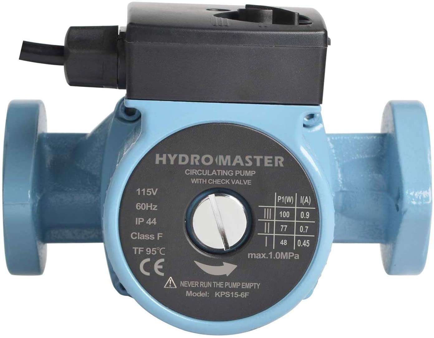 HYDRO MASTER 3/4" NPT Hot Water Circulator Pump with 3-Speed Control for Water Heater System (US standard Plug Included) and Full Size rubber gaskets. - watertech plumbing supply