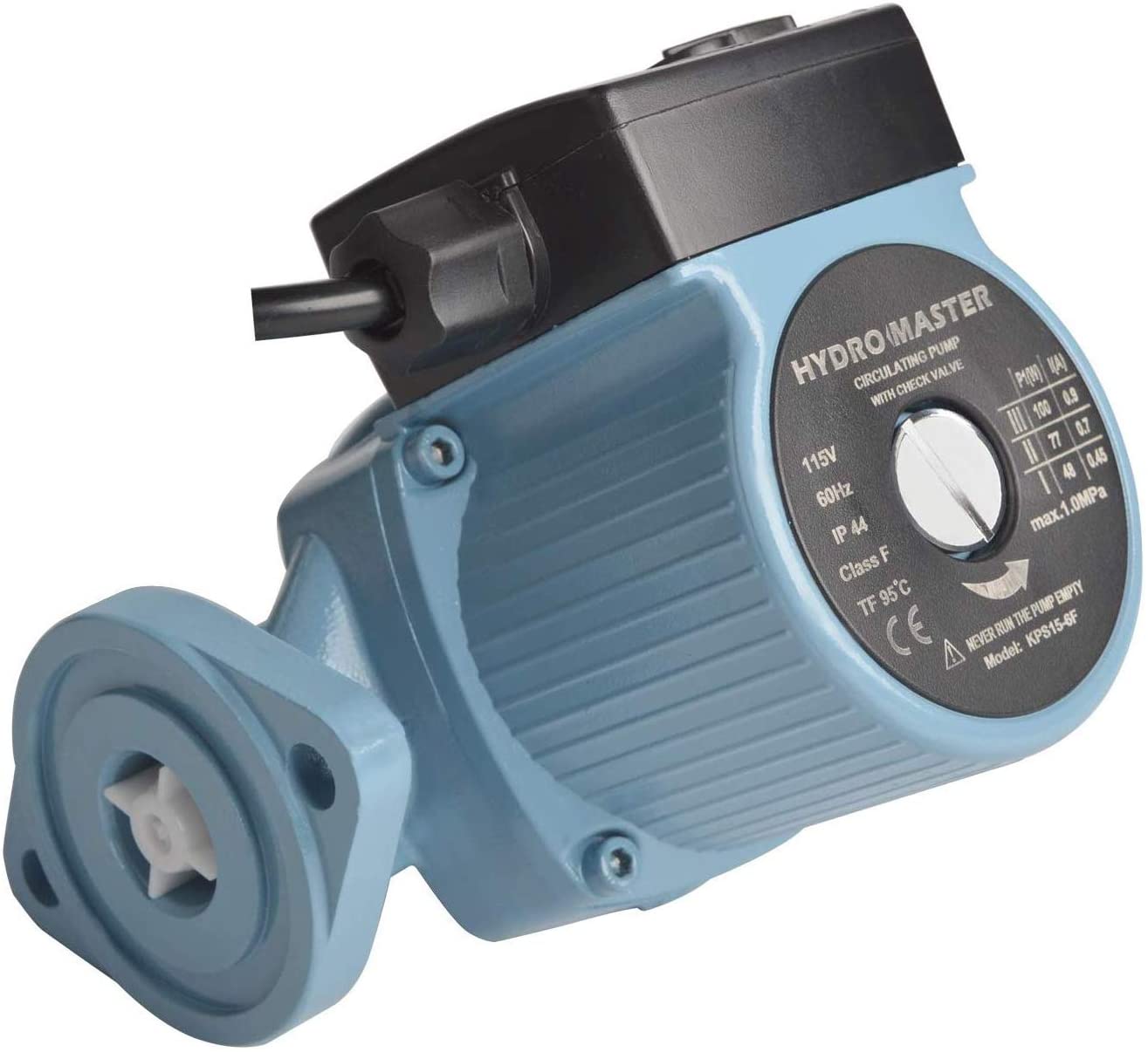 HYDRO MASTER 3/4" NPT Hot Water Circulator Pump with 3-Speed Control for Water Heater System (US standard Plug Included) and Full Size rubber gaskets. - watertech plumbing supply