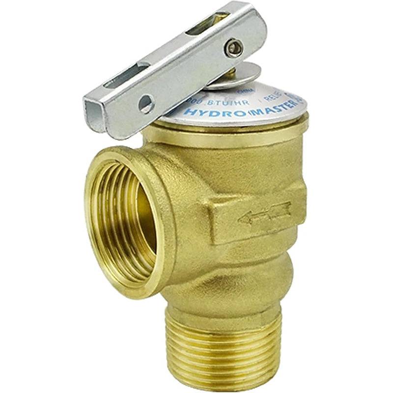 Hydro Master 3/4-Inch IPS Isolator Tankless Water Heater Service Valve Kit with Pressure Relief Valve, Clean Brass - watertech plumbing supply