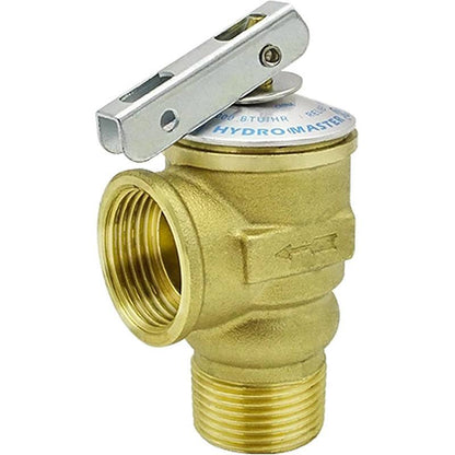 Hydro Master 3/4-Inch IPS Isolator Tankless Water Heater Service Valve Kit with Pressure Relief Valve, Clean Brass - watertech plumbing supply