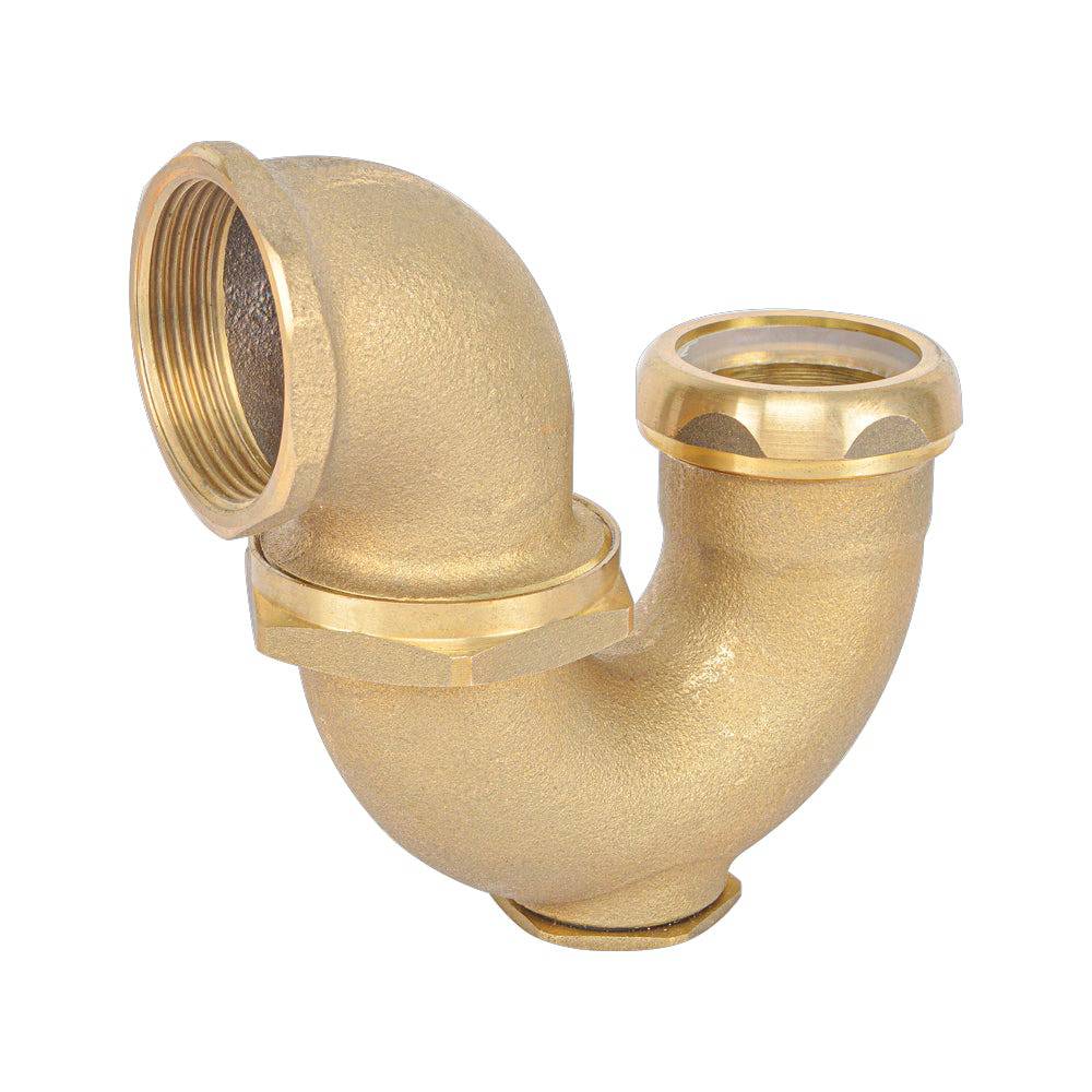 HYDRO MSATER Brass Drain Trap LA Style Trap With Cleanout - watertech plumbing supply