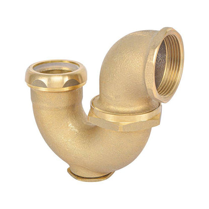 HYDRO MSATER Brass Drain Trap LA Style Trap With Cleanout - watertech plumbing supply