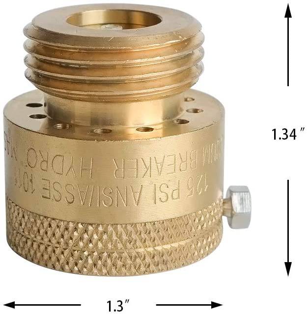HYDRO MASTER Vacuum Breaker Valve,Hose Bib Backflow Preventer, 3/4 Inch, Brass Finish - watertech plumbing supply