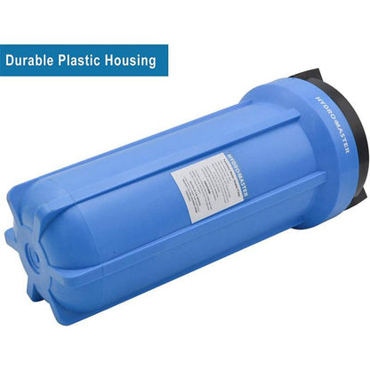 HYDRO MASTER Water Filter with Pressure Relife Button, Includes Housing, Filter Cartridge, Wrench, Bracket and Screw - watertech plumbing supply