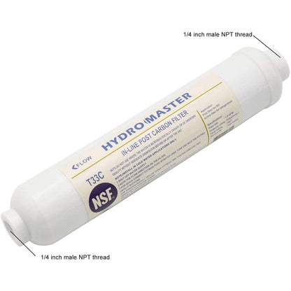 HYDRO MASTER IN-LINE POST CARBON FILTER With 1/4-Inch NPT Connection, 10 Inch x 2 Inch. - watertech plumbing supply