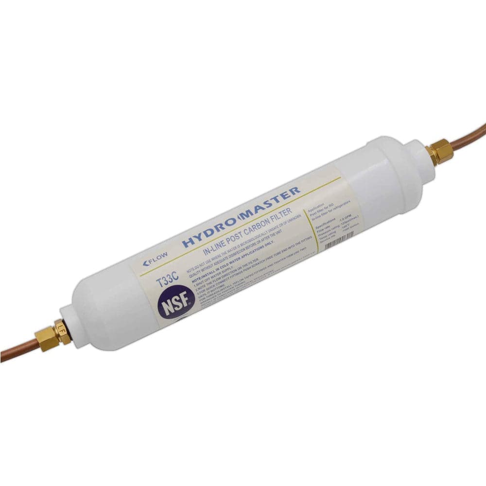 HYDRO MASTER IN-LINE POST CARBON FILTER With 1/4-Inch NPT Connection, 10 Inch x 2 Inch. - watertech plumbing supply