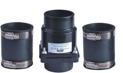 Hydro Master 2 inch Plastic Sump Pump Check Valve with Stainless Steel Clamps - watertech plumbing supply