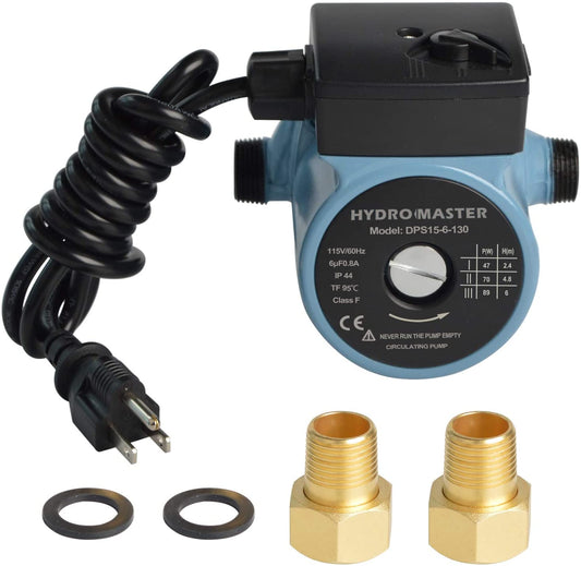 HYDRO MASTER 3/4" NPT Hot Water Circulator Pump with 3-Speed Control for Water Heater System (US standard Plug Included) - watertech plumbing supply