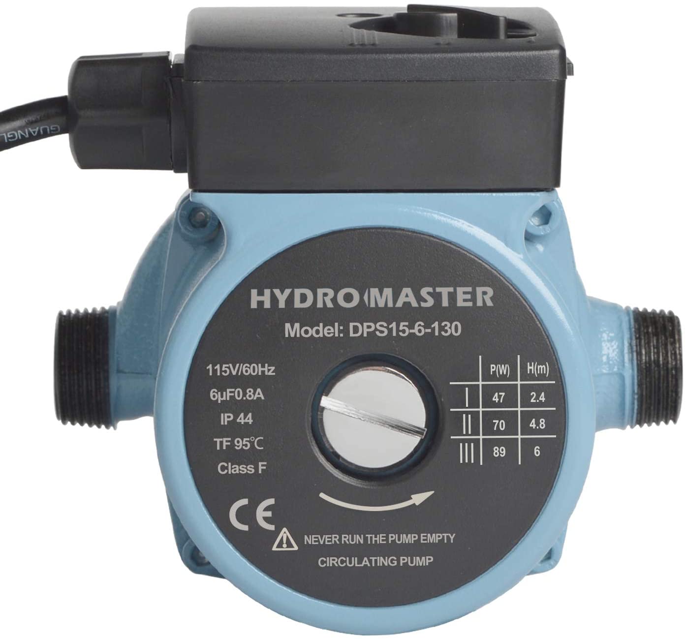 HYDRO MASTER 3/4" NPT Hot Water Circulator Pump with 3-Speed Control for Water Heater System (US standard Plug Included) - watertech plumbing supply
