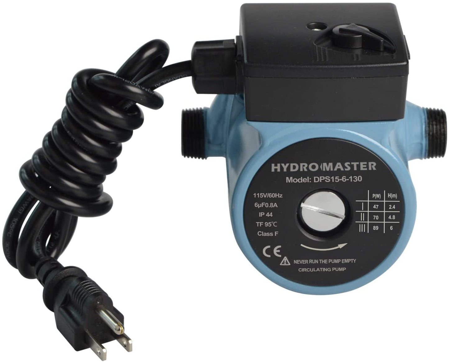 HYDRO MASTER 3/4" NPT Hot Water Circulator Pump with 3-Speed Control for Water Heater System (US standard Plug Included) - watertech plumbing supply