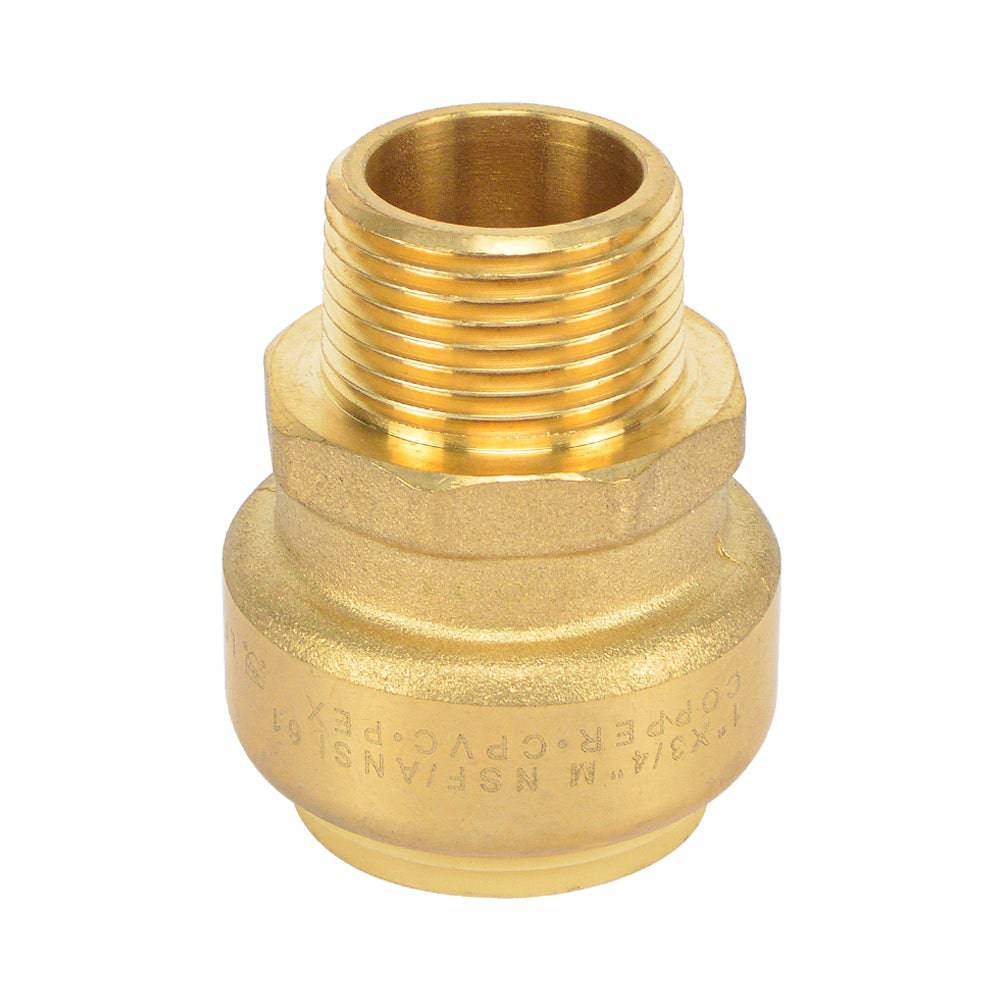 Push-Fit Adapter Brass Fitting (Push Fit x MPT) - watertech plumbing supply