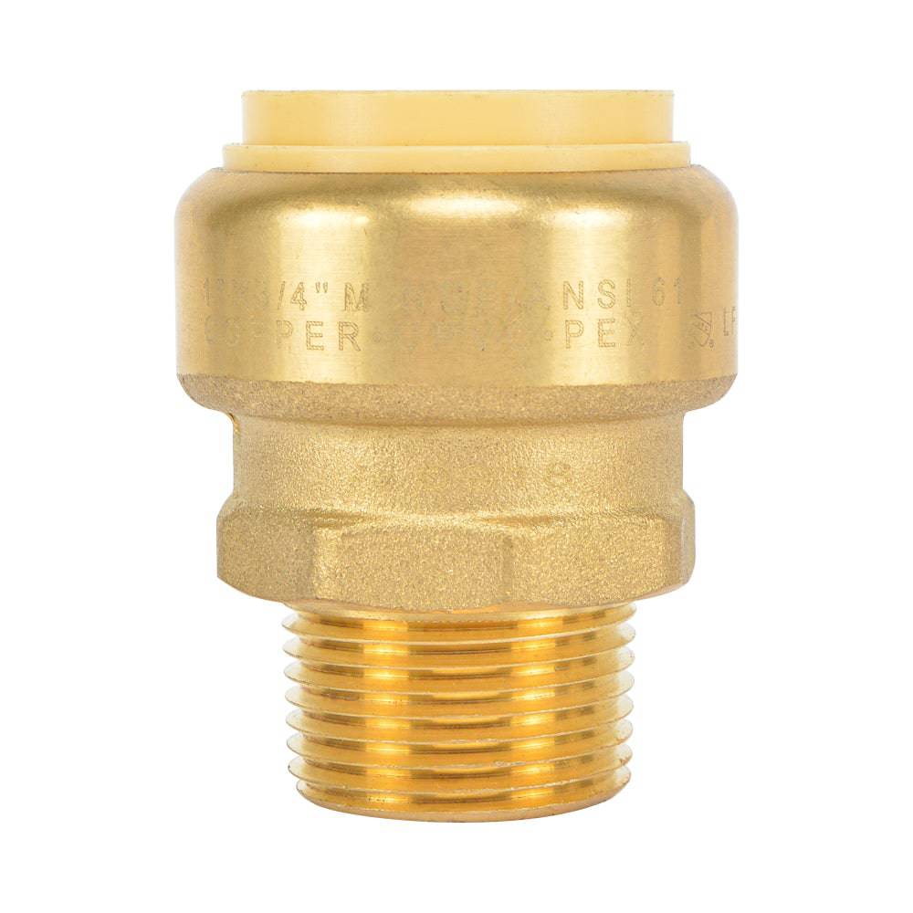 Push-Fit Adapter Brass Fitting (Push Fit x MPT) - watertech plumbing supply