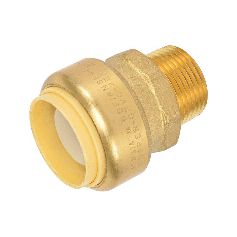 Push-Fit Adapter Brass Fitting (Push Fit x MPT) - watertech plumbing supply