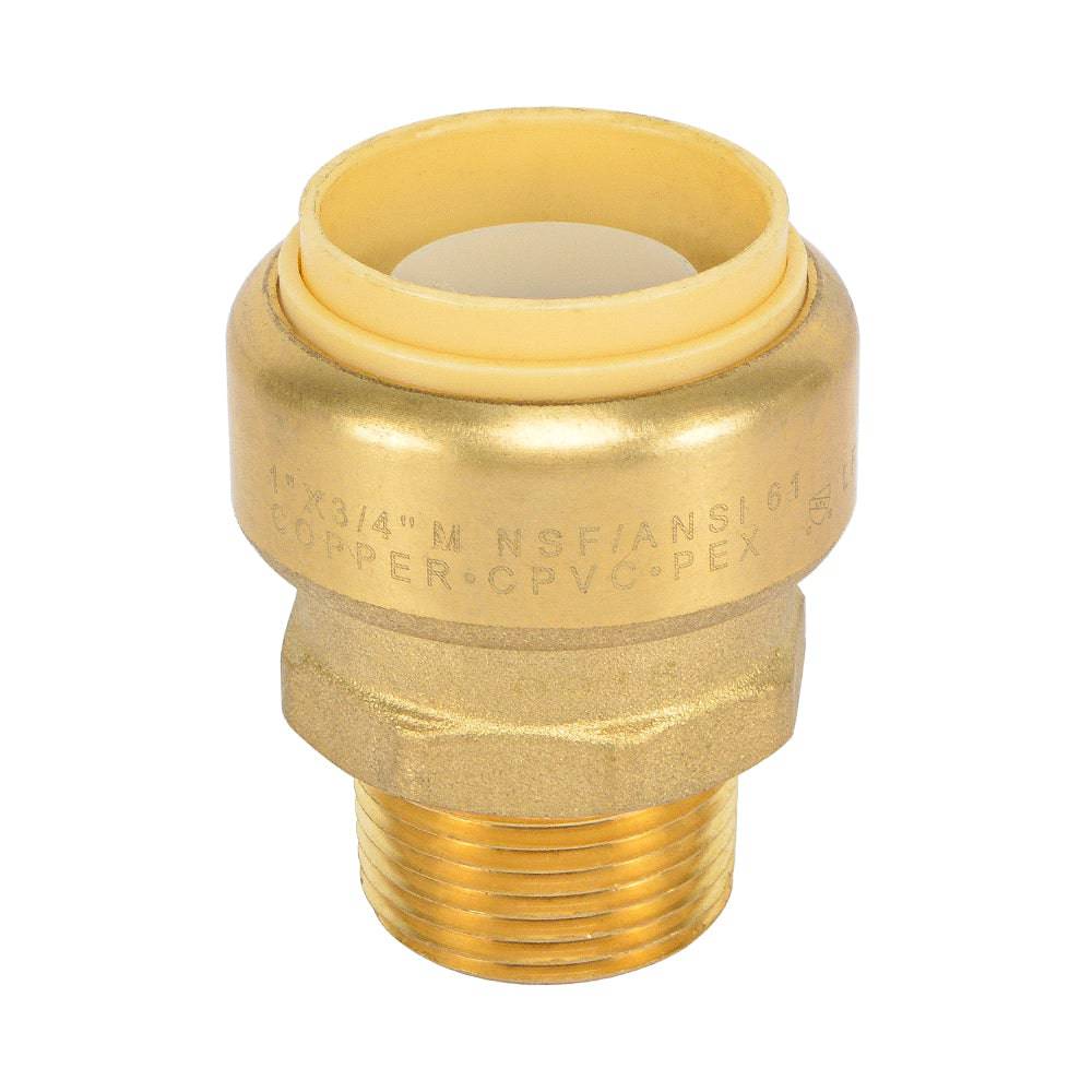 Push-Fit Adapter Brass Fitting (Push Fit x MPT) - watertech plumbing supply