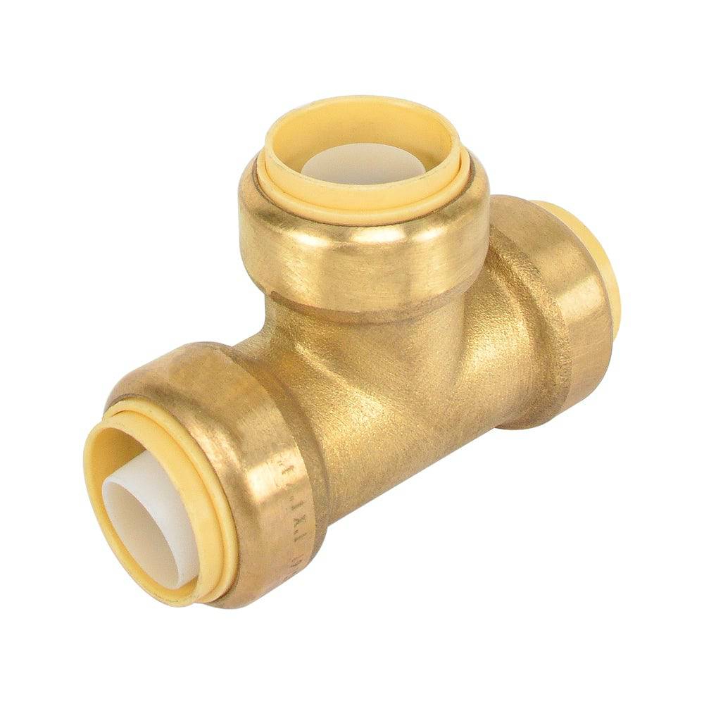 Push Fit Tee Brass Fitting - watertech plumbing supply