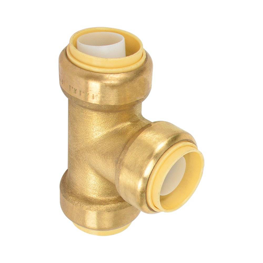Push Fit Tee Brass Fitting - watertech plumbing supply
