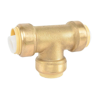 Push Fit Tee Brass Fitting - watertech plumbing supply